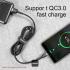 Baseus Cafule Series USB-A to Type-C Cable - 3A Fast Charge & 480Mbps High-Speed Data Transfer, Nylon Braided, 1M - Black